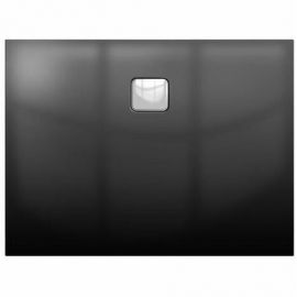 Акриловый душевой поддон Riho Basel 404 120x80 черный глянец, накладка хром DC141600000000S_