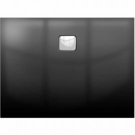 Акриловый душевой поддон Riho Basel 406 120x80 черный глянец, накладка хром DC161600000000S_