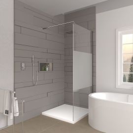 Душевая перегородка Veconi Korato 90x200 стекло матовое профиль хром KR72-90-04-19C1_