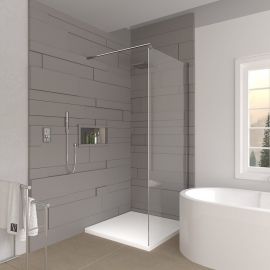 Душевая перегородка Veconi Korato 90x200 стекло прозрачное профиль хром KR72-90-01-19C1_