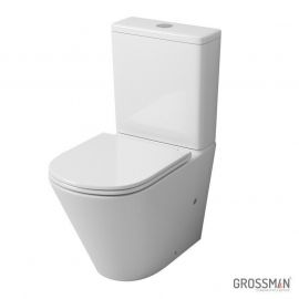 Унитаз-компакт Grossman GR-4450S безободковый с тонкой крышкой_