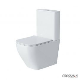 Унитаз-компакт Grossman Style GR-4453S безободковый с тонкой крышкой_