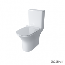 Унитаз-компакт Grossman Classic GR-4465S безободковый с тонкой крышкой_