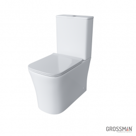 Унитаз-компакт Grossman Classic GR-4467S безободковый с тонкой крышкой_