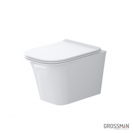 Унитаз подвесной Grossman Classic GR-4463S безободковый с тонкой крышкой_