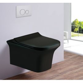 Унитаз подвесной безободковый Esbano AZUL Matt Black_