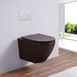 Унитаз подвесной безободковый Esbano AZALEA Matt Coffee_