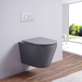 Унитаз подвесной безободковый Esbano CLAVEL Matt Grey_