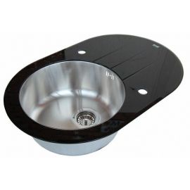 Кухонная мойка ZORG Inox Glass GL-5077-OV-BLACK_