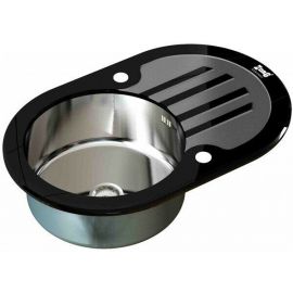 Кухонная мойка ZORG Inox Glass GL-7851-OV-BLACK_