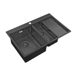Кухонная мойка Zorg PVD 5178-2-L GRAFIT_