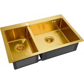 Кухонная мойка ZORG Inox PVD SZR-78-2-51-R BRONZE_
