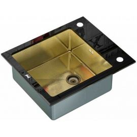 Кухонная мойка ZORG Inox Glass GL-6051-BLACK-BRONZE_