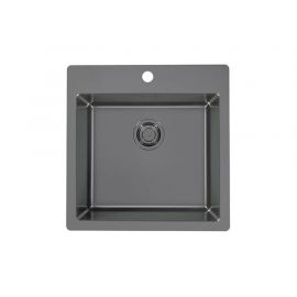 Мойка Alveus PURE MONARCH 30 ANTHRACITE-90 FS 515X525 в комплекте с выпуском без сифона_