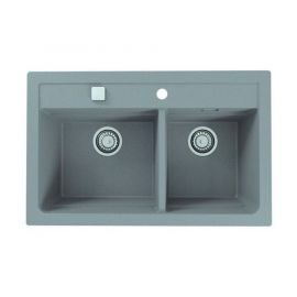 Мойка Alveus GRANITAL ATROX 50 CONCRETE - G81 в комплекте с сифоном_