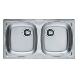 Мойка Alveus BASIC 160 NAT-90 780X435 2X  в комплекте с сифоном_