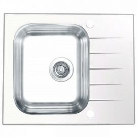 Мойка Alveus VITRO 10 (белая) 600X500 c сифоном_