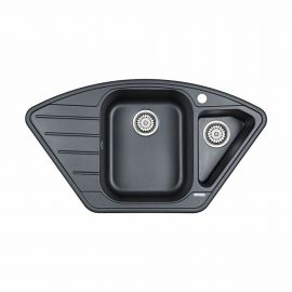 Мойка кварцевая Paulmark WIESE, PM529050-BLM, черный металлик, 890х490_