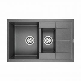 Мойка кварцевая Paulmark FLUGEN 60/1,5 PM237850-DG, графит, 775х495 мм_