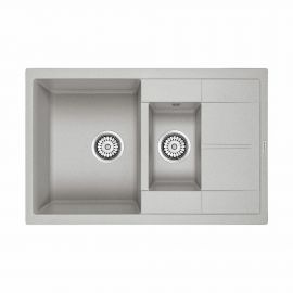 Мойка кварцевая Paulmark FLUGEN 60/1,5 PM237850-GR, серый, 775х495 мм_