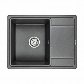Мойка кварцевая Paulmark FLUGEN 50-650 PM216550-DG, графит, 650х500 мм_