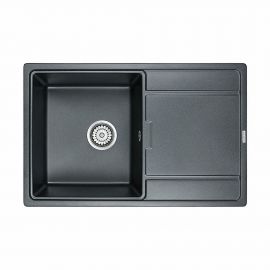 Мойка кварцевая Paulmark FLUGEN 50-780 PM217850-BLM, черный металлик, 780х500 мм_