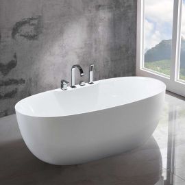 Акриловая ванна Vincea VBT-405B-1700, 170х80х58, цвет белый, слив-перелив в комплекте, белый_