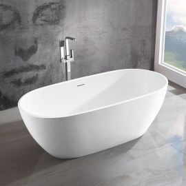 Акриловая ванна Vincea VBT-408-1600, 160х81.5х58, цвет белый, слив-перелив в комплекте, белый_