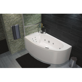 Акриловая ванна Eurolux BERGAMI 160x90L с каркасом, экраном и слив-переливом_