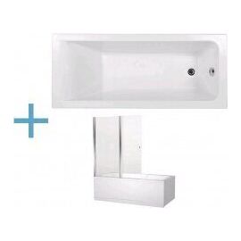 Акриловая ванна Aquanet Bright 180x80 (+ шторка) с каркасом Bright 180_