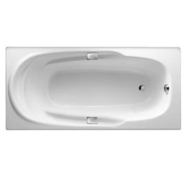 Чугунная ванна Jacob Delafon Adagio 170x80 с ручками, ножками  E4113-NF и слив-переливом E6D159-CP P хром_