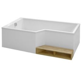 Акриловая ванна Jacob Delafon Bain-Douche Neo 180 L со слив-переливом E6D159-CP P хром_