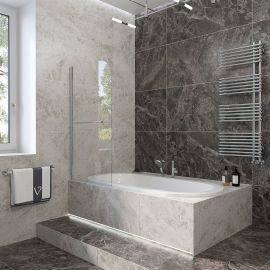 Шторка для ванной Veconi Palau 800x1500 стекло прозрачное профиль хром PL79-80-01-C4_