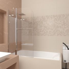 Шторка для ванной Veconi Palau 900x1500 стекло прозрачное профиль черный PL81-90-01-19C1_