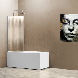 Душевая шторка на ванну Vincea VSB-11800CH, 80х140, профиль хром, стекло шиншилла_