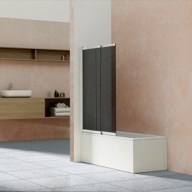 Душевая шторка на ванну Vincea VSB-1E100CG, 100х145, профиль хром, стекло тонированное_