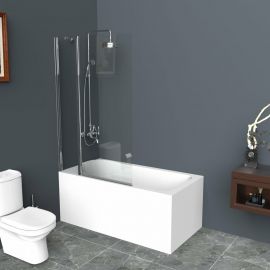 Душевая шторка на ванну BelBagno UNO-V-11-120/150-C-Cr_