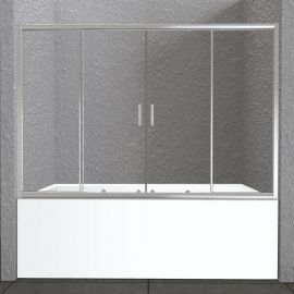 Душевая шторка на ванну BelBagno UNIQUE-VF-2-150/180-140-C-Cr_