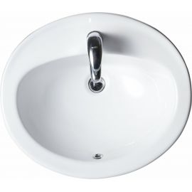 Раковина beWash Balaton 56 для смесителя на 1 отверстие овальная 90561101_