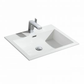 Раковина мебельная Vincea VCB-13600W из искусственного камня, цвет белый_