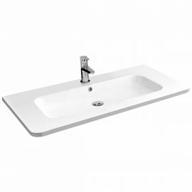 Раковина мебельная Vincea VCB-1RA100W из искусственного камня, цвет белый_