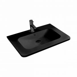 Раковина мебельная Vincea VCB-1RA600B из искусственного камня, цвет черный_
