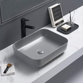 Накладная раковина Comforty T-Y9378MH светло серая матовая_