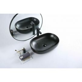Раковина накладная BelBagno чёрная матовая BB1084-H301_