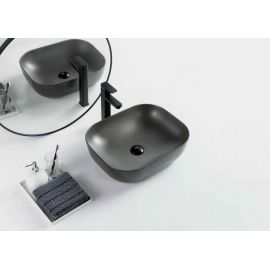 Раковина накладная BelBagno серая матовая BB1302-H311_