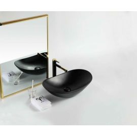 Раковина накладная BelBagno чёрная матовая BB1404-H301_
