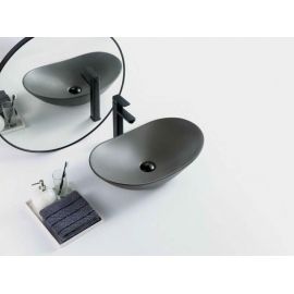 Раковина накладная BelBagno серая матовая BB1404-H311_