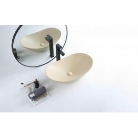 Раковина накладная BelBagno бежевая матовая BB1404-H316_