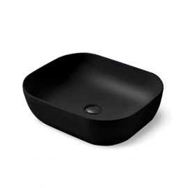 Раковина накладная керамическая Vincea VBS-101MB, цвет матовый черный,_