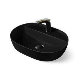 Раковина накладная керамическая Vincea VBS-121MB, цвет матовый черный_